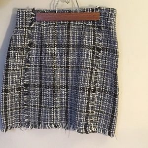 Zaful woven blue and black skirt